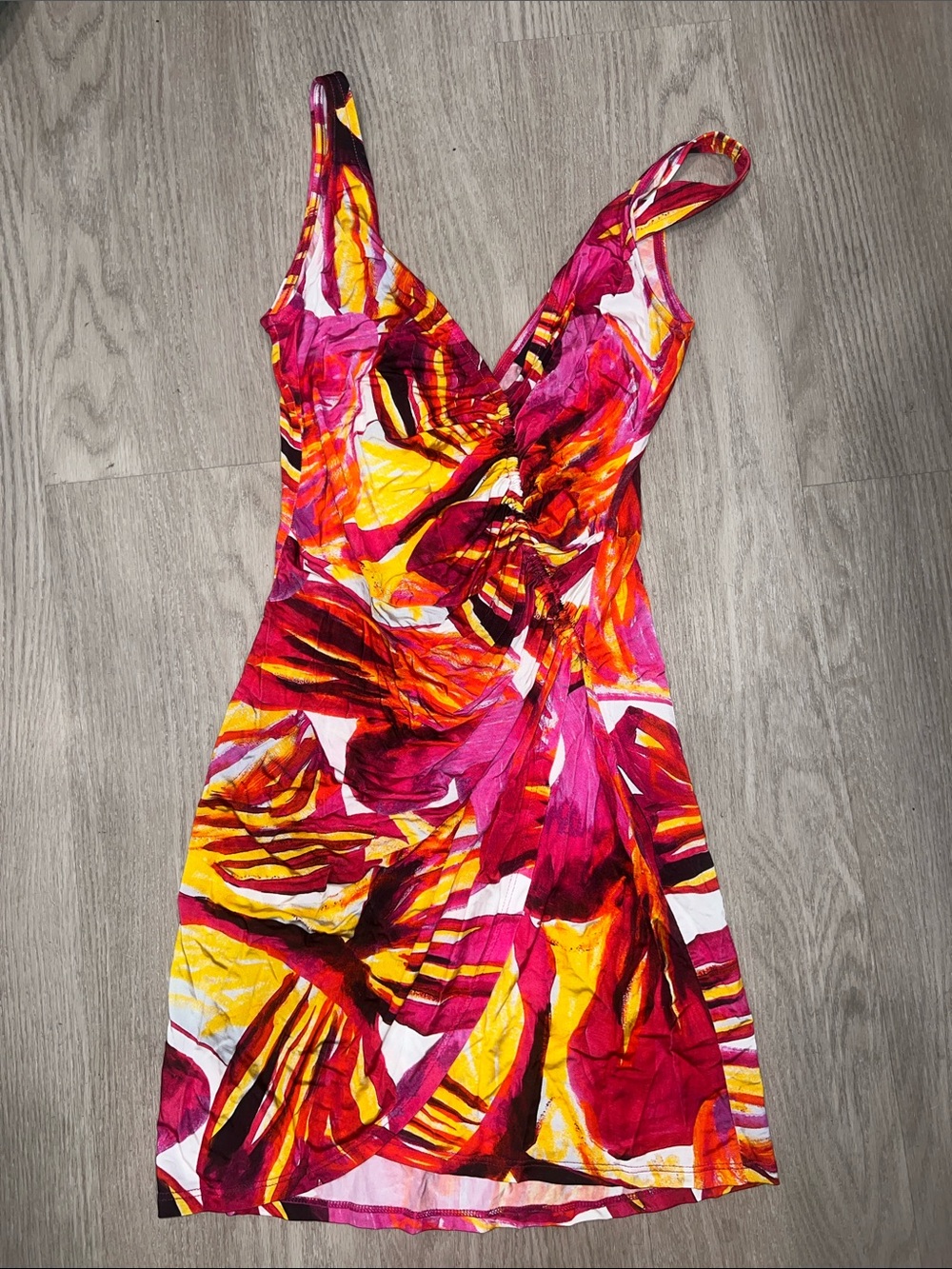 Revolve Louisa Ballou wrap front Abstract festival indie sleeze Mini Dress